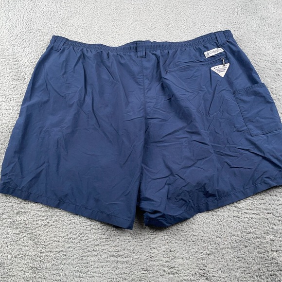 Columbia PFG Shorts Mens 2XL Blue Backcast III Mesh Lined Performance Pocket - Picture 3 of 13